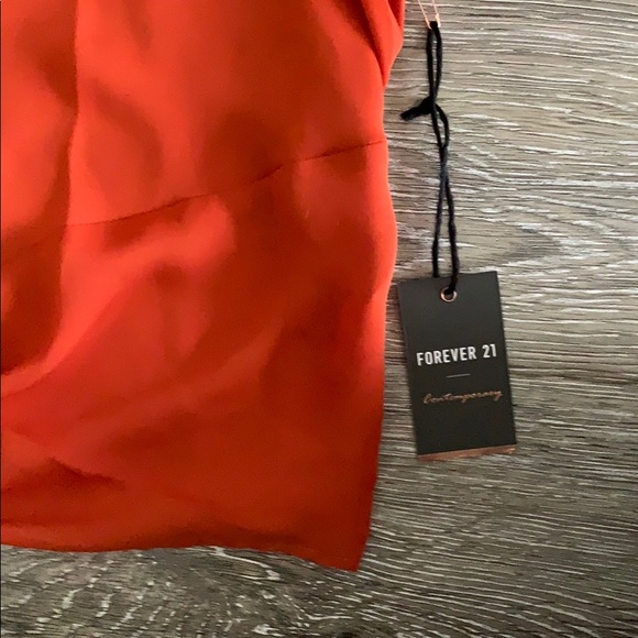 NWT Forever 21 orange dressy knot tie medium top - Picture 4 of 7